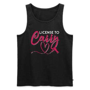 Cosmetology License To Carry Cosmetics Hairdresser - Männer Premium Bio Tank Top - Schwarz - Vorne - AI Model Male 178 light (178cm)