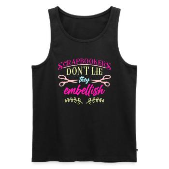 Scrapbooking Scrapbookers Don't Life They Crafts - Men's Premium Organic Tank Top - black - Front - AI Model Male 178 light (178cm)