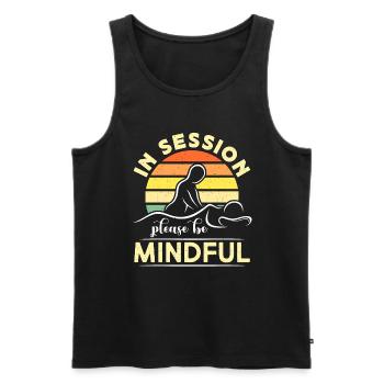 Massage Therapist In Session Please Be Reflexology - Männer Premium Bio Tank Top - Schwarz - Vorne - AI Model Male 178 light (178cm)