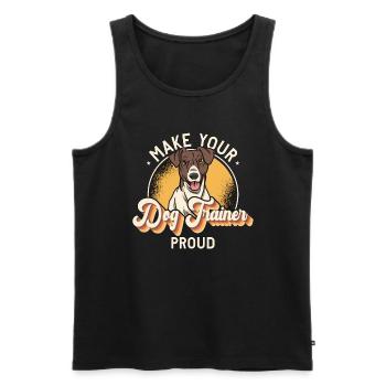 Service Dog Trainer Make Your Dog Training Lover - Männer Premium Bio Tank Top - Schwarz - Vorne - AI Model Male 178 light (178cm)