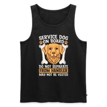 Service Dog Trainer Service Dog On Board Dog Owner - Männer Premium Bio Tank Top - Schwarz - Vorne - AI Model Male 178 light (178cm)