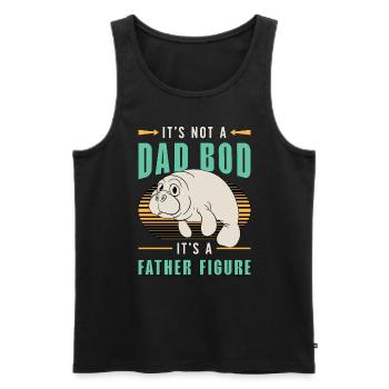 Dugong Ce n’est pas un dad bod, ce sont des animaux marins - Débardeur bio Premium Homme - noir - Devant - Michal (187cm)