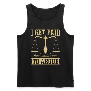 Divorce Lawyer I Get Paid To Argue Trial Lawyer - Men's Premium Organic Tank Top - black - Front - Michal (187cm)