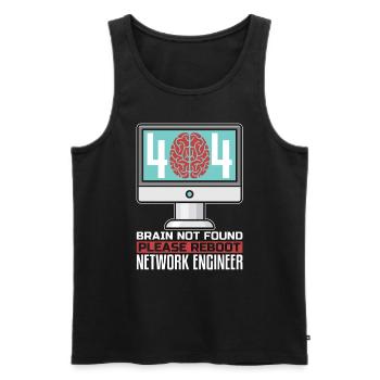 Network Engineer 404 Brain Not Found Programmer - Männer Premium Bio Tank Top - Schwarz - Vorne - Michal (187cm)