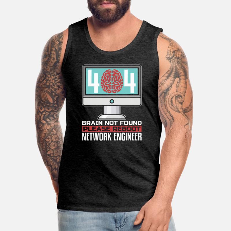Network Engineer 404 Brain Not Found Programmer Männer Premium Bio Tank Top