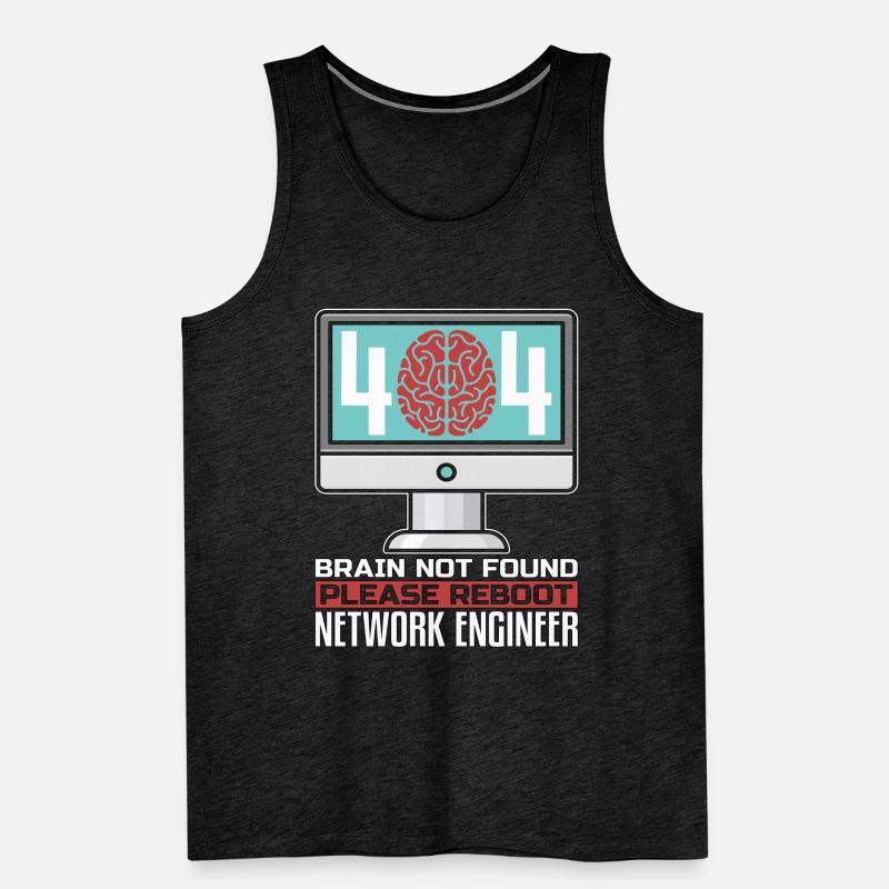 Network Engineer 404 Brain Not Found Programmer Männer Premium Bio Tank Top