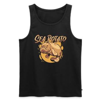 Dugong Sea Potato Marine Animals Sea Creatures - Men's Premium Organic Tank Top - black - Front - AI Model Male 178 light (178cm)