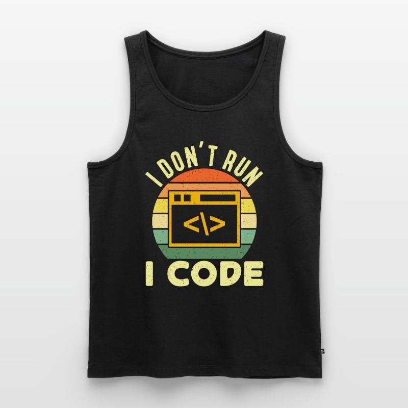 Network Engineer I Don't Run I Code Programmer Männer Premium Bio Tank Top