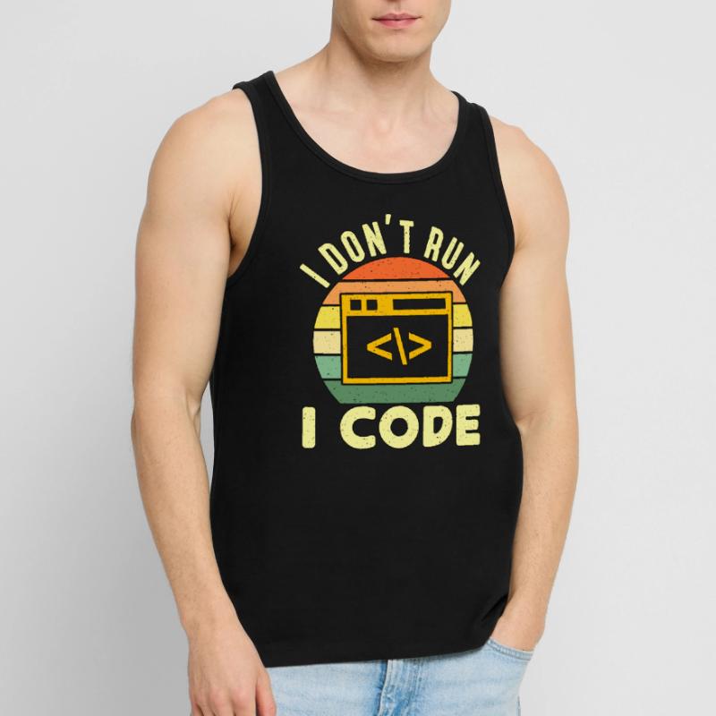 Network Engineer I Don't Run I Code Programmer Männer Premium Bio Tank Top