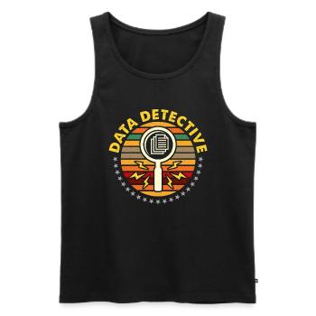 Data Analyst Data Detective Statistics Programmer - Männer Premium Bio Tank Top - Schwarz - Vorne - AI Model Male 178 light (178cm)