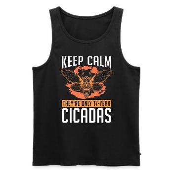 Entomologist Keep Calm They're Only Bug Catcher - Men's Premium Organic Tank Top - black - Front - Michal (187cm)