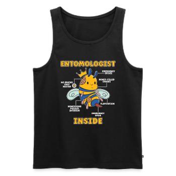 Entomologist Inside Insect Collecting Bug Hunters - Men's Premium Organic Tank Top - black - Front - AI Model Male 178 light (178cm)