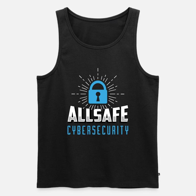 Cybersécurité Programmateur de cybersécurité Allsafe - Débardeur bio Premium Homme - noir