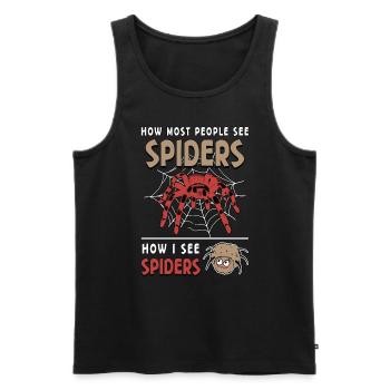 Tarantulas How Most People See Spiders Arachnology - Männer Premium Bio Tank Top - Schwarz - Vorne - Michal (187cm)