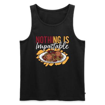 Meatballs Nothing Is Impastable Pasta Meatball - Men's Premium Organic Tank Top - black - Front - AI Model Male 178 light (178cm)