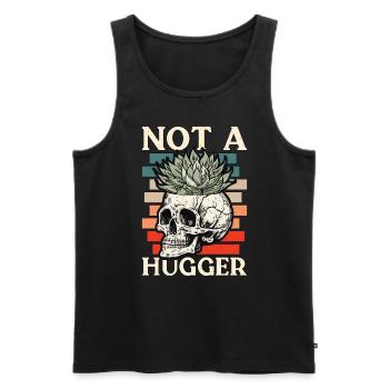 Succulent Not A Hugger Loves Cactus Plants Garden - Männer Premium Bio Tank Top - Schwarz - Vorne - Michal (187cm)