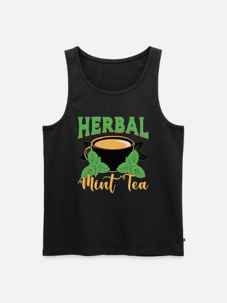 Herbal Mint Tea Herbalist Teacup Herbal Tea Lover - Männer Premium Bio Tank Top - Schwarz