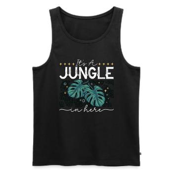 Monstera It's A Jungle In Here Garden Houseplants - Männer Premium Bio Tank Top - Schwarz - Vorne - AI Model Male 178 light (178cm)
