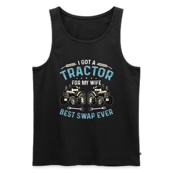 Harvester I Got A Tractor For My Wife Farming Life - Men's Premium Organic Tank Top - black - Front - AI Model Male 178 light (178cm)