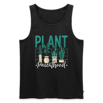 Plantes d’intérieur Plantes Parentalité Jardinage botanique - Débardeur bio Premium Homme - noir - Devant - Michal (187cm)