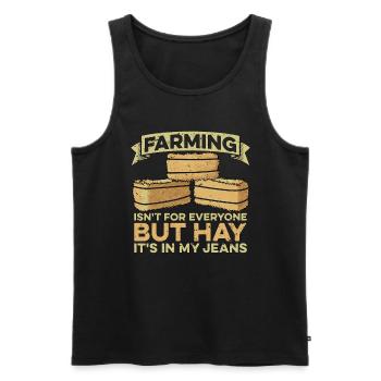 L’agriculture à la moissonneuse n’est pas pour tout le monde - Débardeur bio Premium Homme - noir - Devant - AI Model Male 178 light (178cm)