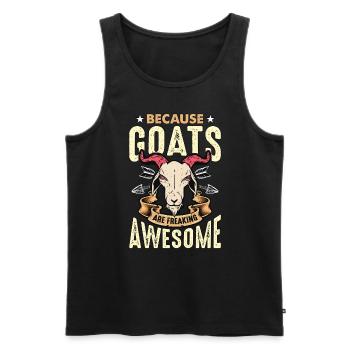 Sheep And Goat Farming Because Goats Are Livestock - Men's Premium Organic Tank Top - black - Front - Michal (187cm)