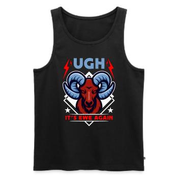 Sheep And Goat Farming Ugh It's Ewe Again Breeder - Men's Premium Organic Tank Top - black - Front - AI Model Male 178 light (178cm)