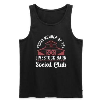 Éleveur de bétail fier membre des agriculteurs locaux - Débardeur bio Premium Homme - noir - Devant - Michal (187cm)