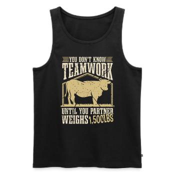 Livestock Breeder You Don't Know Teamwork Breeding - Männer Premium Bio Tank Top - Schwarz - Vorne - Michal (187cm)