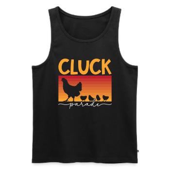 Poultry Farmer Cluck Parade Chicken Coop Farming - Männer Premium Bio Tank Top - Schwarz - Vorne - AI Model Male 178 light (178cm)
