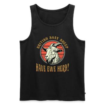 Livestock Breeder British Soay Sheep Have Breeding - Men's Premium Organic Tank Top - black - Front - Michal (187cm)