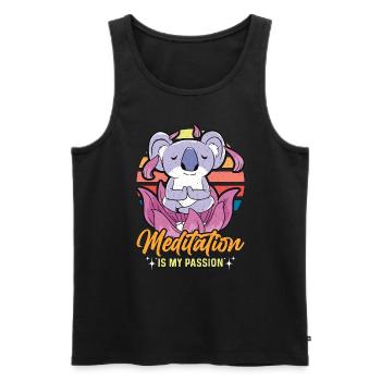 Meditation Is My Passion Relaxation Koala Lover - Männer Premium Bio Tank Top - Schwarz - Vorne - Michal (187cm)