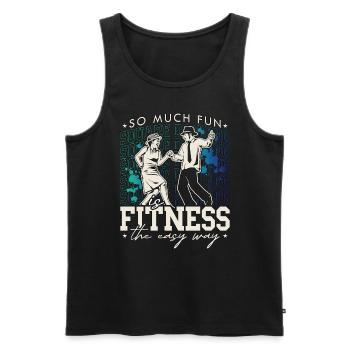 Square Dancing So Much Fun Square Western Dancing - Men's Premium Organic Tank Top - black - Front - AI Model Male 178 light (178cm)