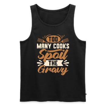 Biscuits And Gravy Too Many Cooks Gravy Lover - Männer Premium Bio Tank Top - Schwarz - Vorne - Michal (187cm)
