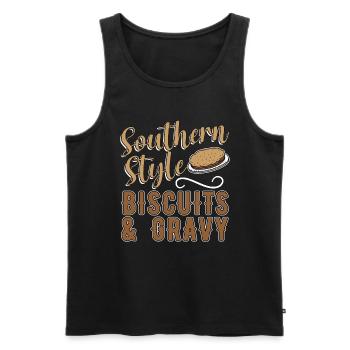 Biscuits And Gravy Southern Style Southern Cooking - Männer Premium Bio Tank Top - Schwarz - Vorne - Michal (187cm)