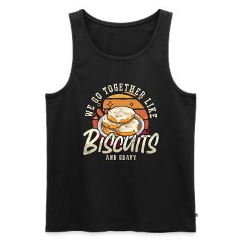 Biscuits And Gravy We Go Together Like Food Lover - Männer Premium Bio Tank Top - Schwarz - Vorne - Michal (187cm)