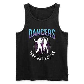 Dance Moves Dancers Turn Out Better Dancefloor - Männer Premium Bio Tank Top - Schwarz - Vorne - AI Model Male 178 light (178cm)