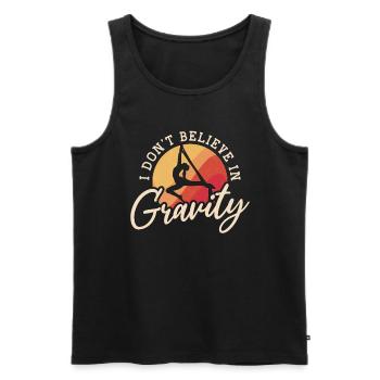 Aerialist I Don't Believe In Gravity Aerial Yoga - Men's Premium Organic Tank Top - black - Front - Michal (187cm)