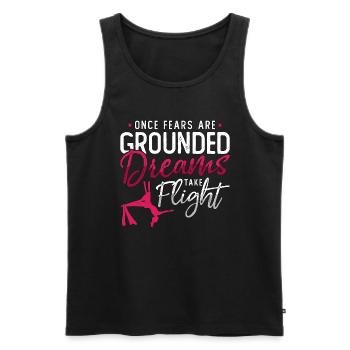 Aerialist Once Fears Are Grounded Loves Trapeze - Männer Premium Bio Tank Top - Schwarz - Vorne - AI Model Male 178 light (178cm)