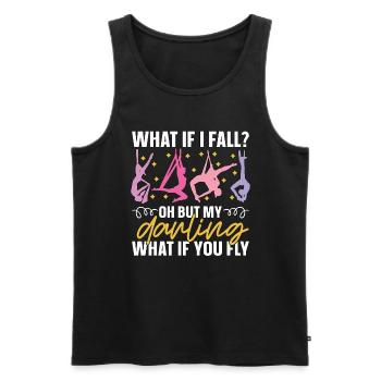 Aerialist What If I Fall Oh But My Aerial Sports - Men's Premium Organic Tank Top - black - Front - Michal (187cm)
