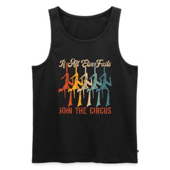Aerialist If All Else Fails Join The Acrobatic - Männer Premium Bio Tank Top - Schwarz - Vorne - AI Model Male 178 light (178cm)