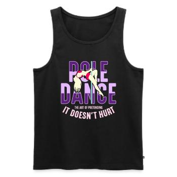 Pole Dancing Pole Dance The Art Of Pole Fitness - Men's Premium Organic Tank Top - black - Front - AI Model Male 178 light (178cm)