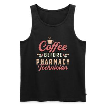 Pharmacy Technician Coffee Medical Coffee Lover - Men's Premium Organic Tank Top - black - Front - Michal (187cm)