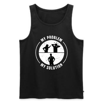 Pharmacy Technician My Problem Pictogram Dad - Men's Premium Organic Tank Top - black - Front - Michal (187cm)