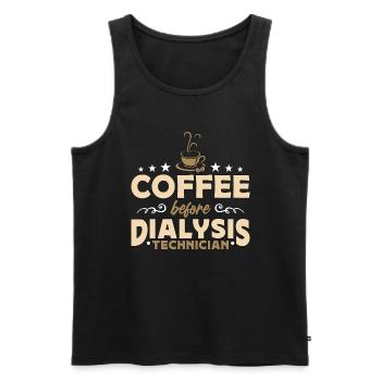 Dialysis Technician Coffee Nephrology Coffee Lover - Men's Premium Organic Tank Top - black - Front - Michal (187cm)