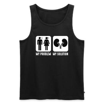 Dialysis Technician My Problem Medical Pictogram - Men's Premium Organic Tank Top - black - Front - Michal (187cm)