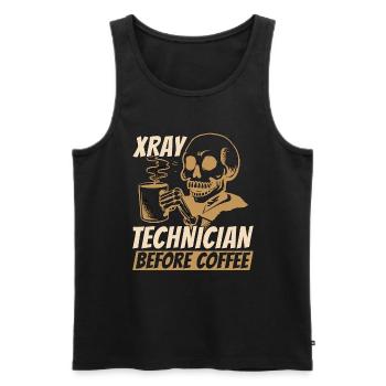 Xray Technician Before Radiographer Coffee Lover - Männer Premium Bio Tank Top - Schwarz - Vorne - Michal (187cm)