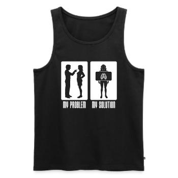 Xray Technician My Problem My Pictogram Mom Dad - Männer Premium Bio Tank Top - Schwarz - Vorne - Michal (187cm)