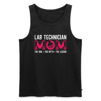 Lab Technician Mom The Idol The Myth Researcher - Men's Premium Organic Tank Top - black - Front - AI Model Male 178 light (178cm)