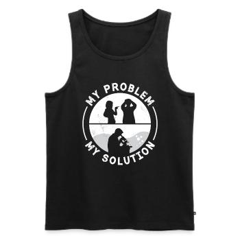 Lab Technician My Problem My Pictogram Dad Mom - Männer Premium Bio Tank Top - Schwarz - Vorne - Michal (187cm)
